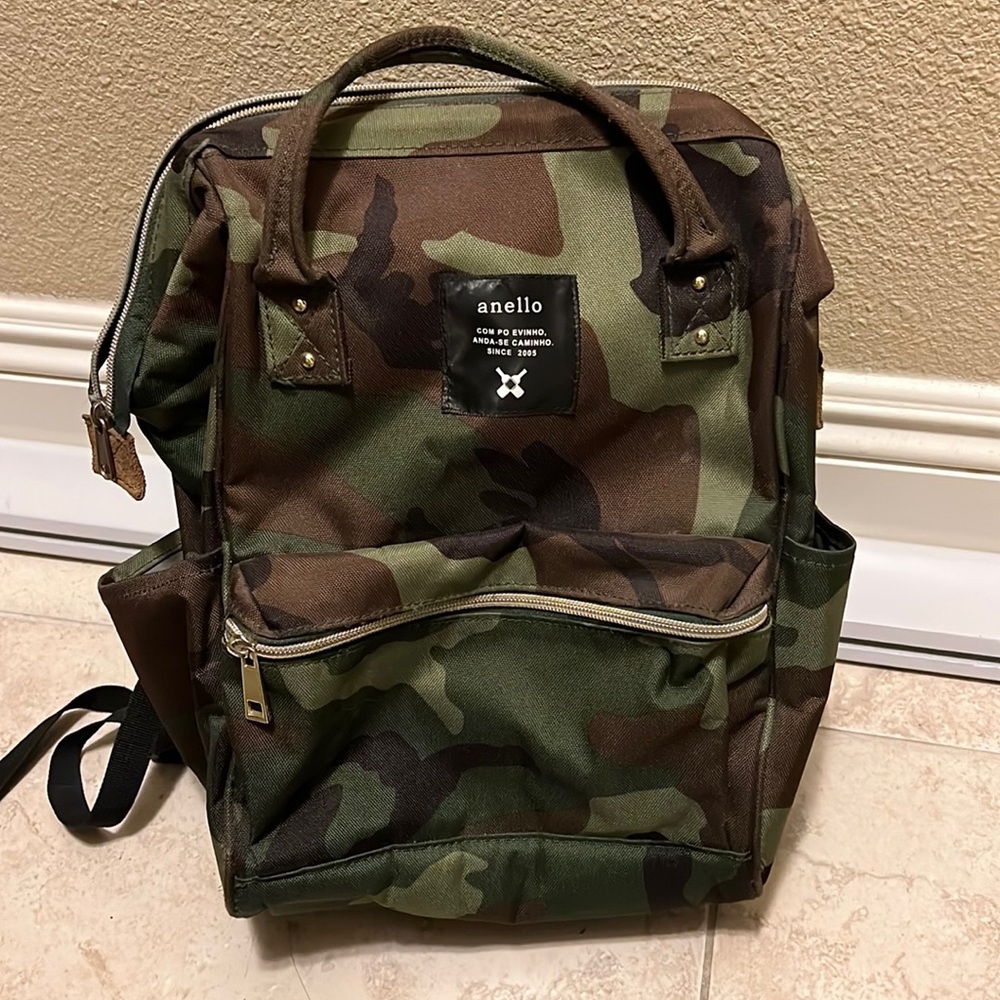 Camo Anello backpack from Japan.